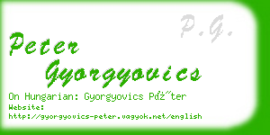 peter gyorgyovics business card